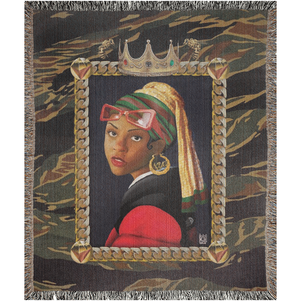 Girl With The Bamboo Earring - Woven Tapestry