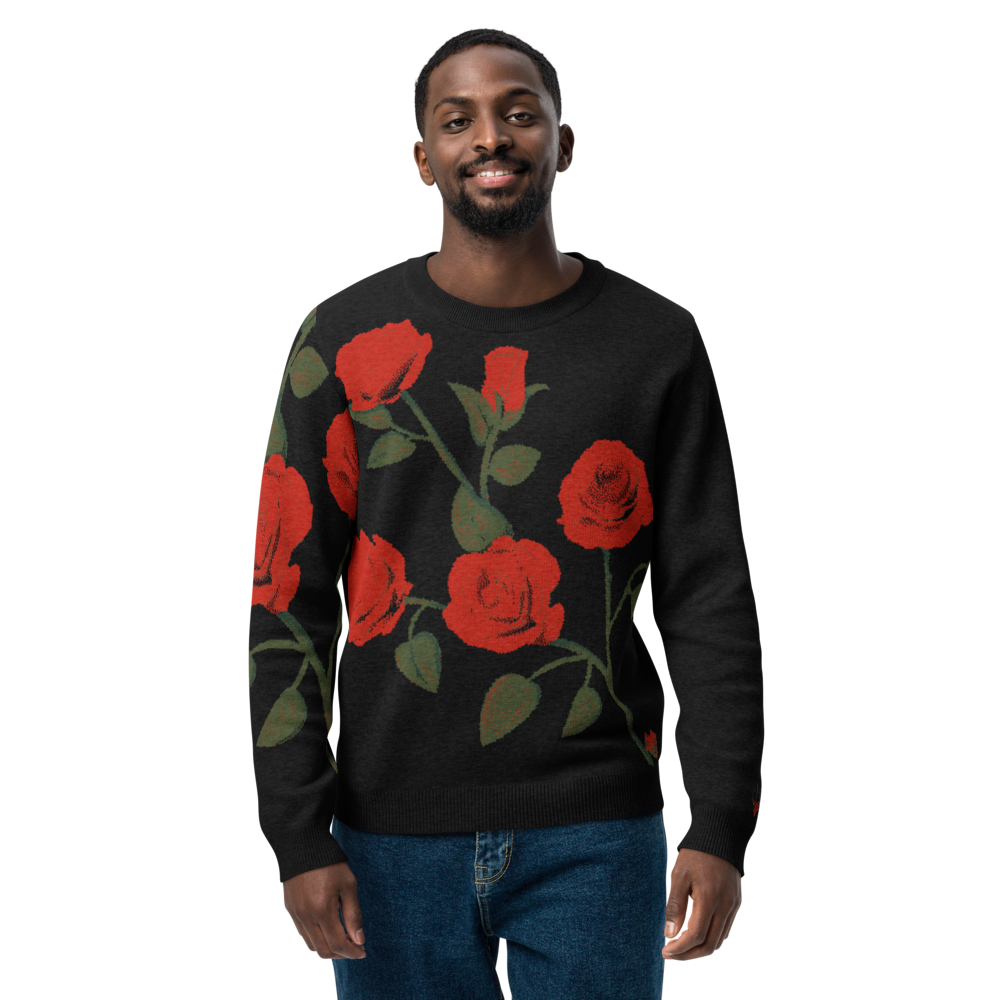 Roses Knitted crew neck sweater