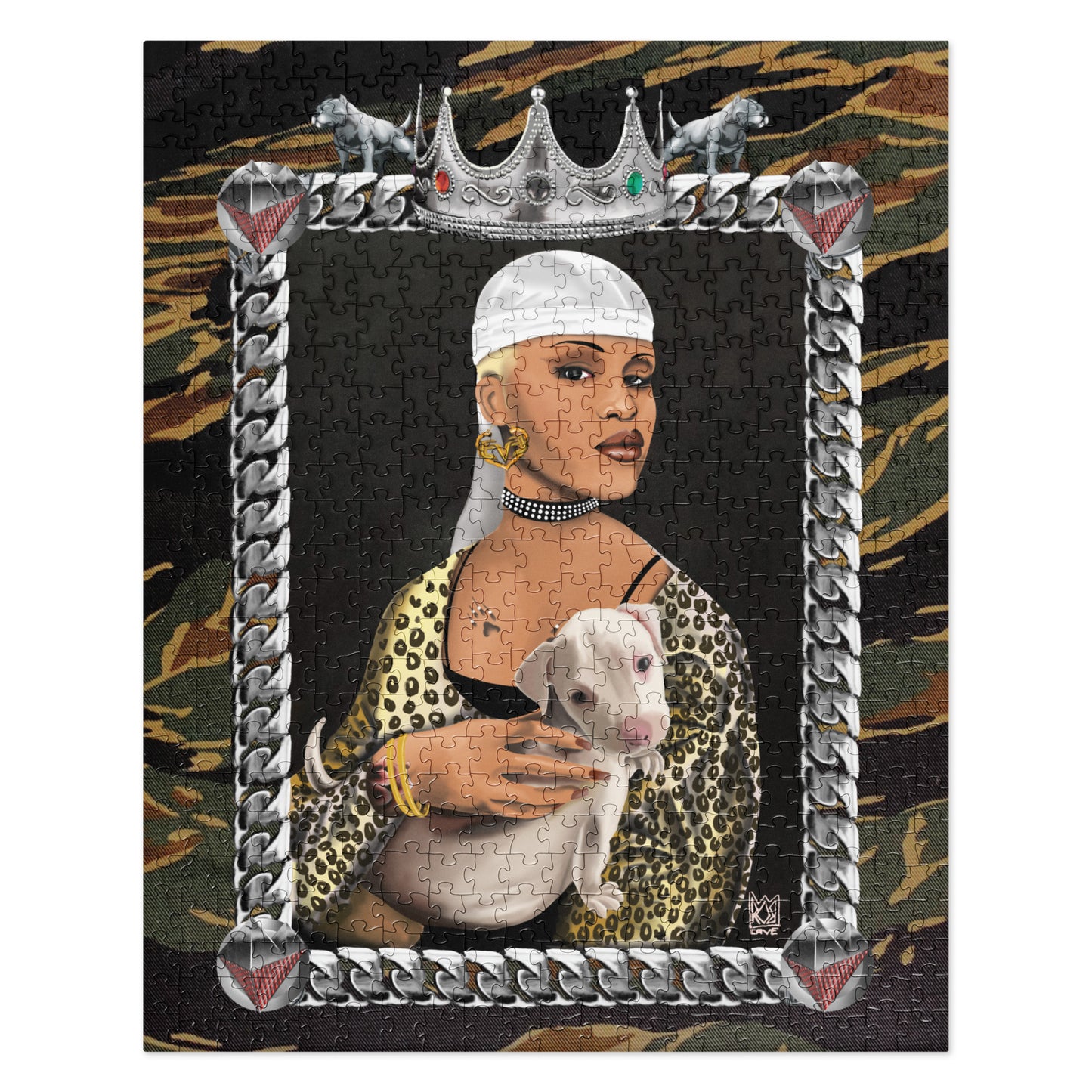 520pc Jigsaw puzzle - Lady With A Pit Bull