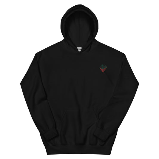 Black Louvre Embroidered Logo Unisex Hoodie