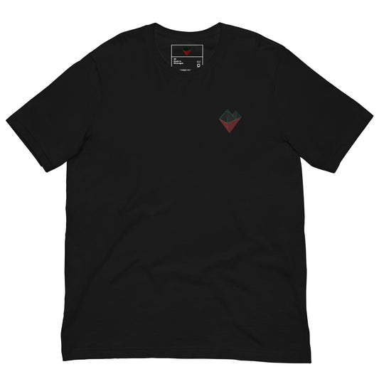 Black Louvre Embroidered Unisex t-shirt