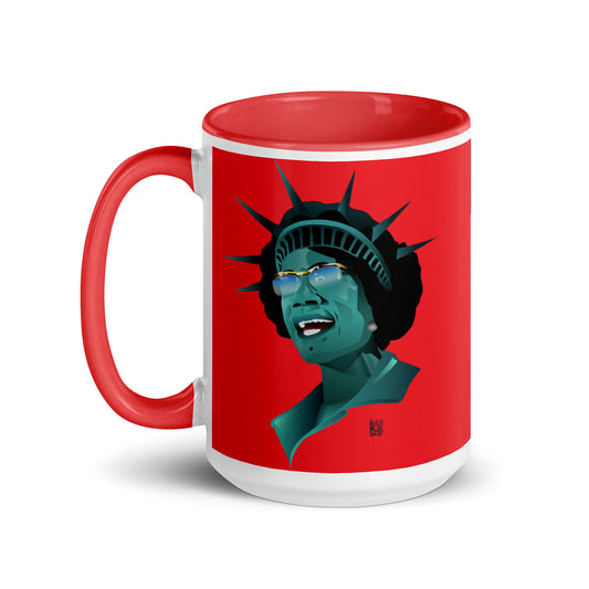 Black Louvre Monument 001 - Chisholm Liberty - Mug with Color Inside